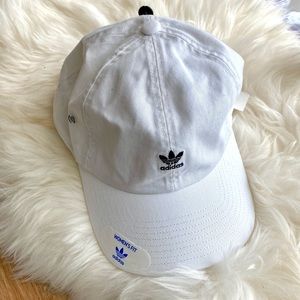 Adidas Relaxed Strap-Back Hat in White